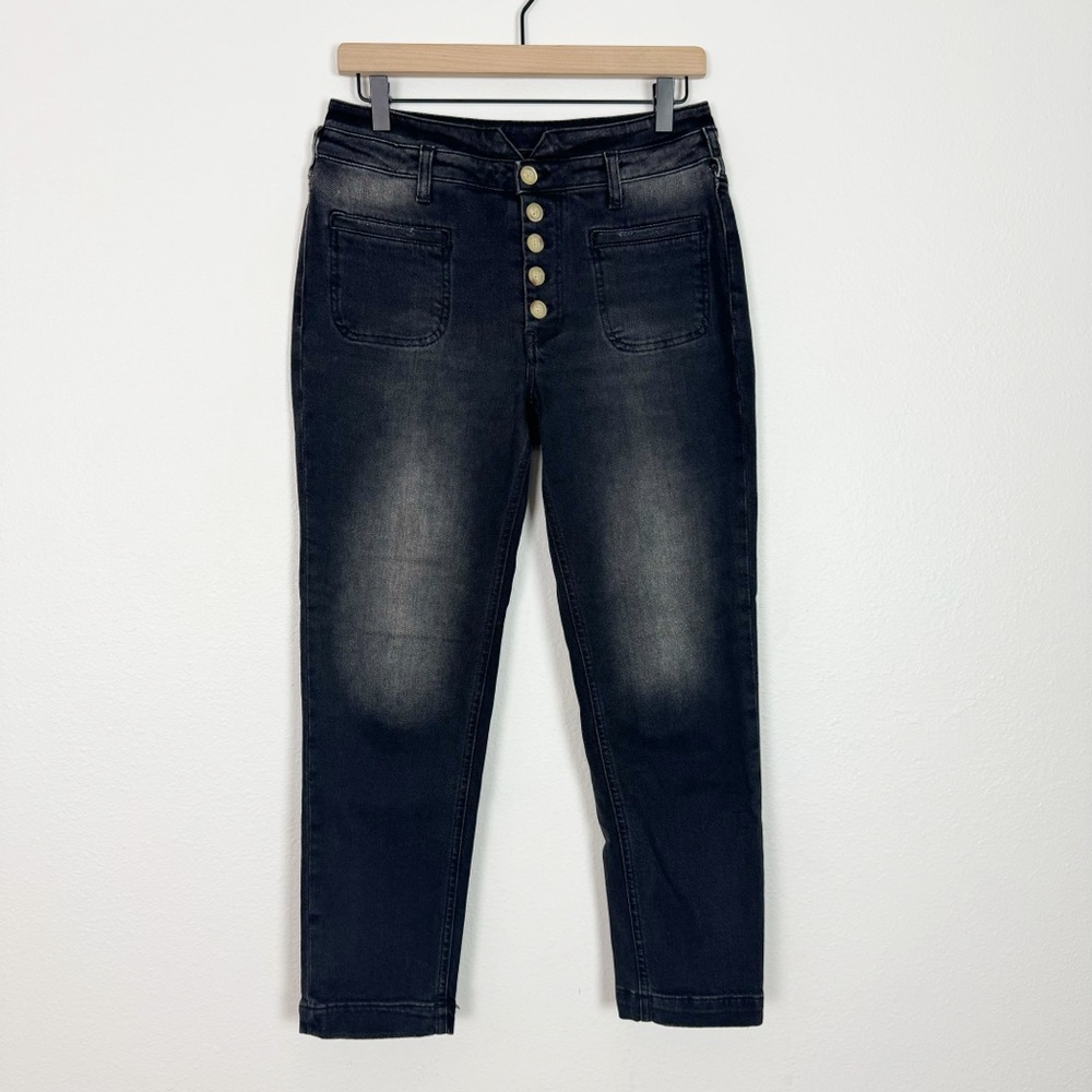 Anthropologie Pilcro Ultra High Slim Utility Jeans Button Fly Size 27 - Picture 4 of 14